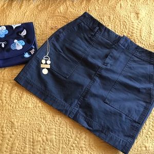 Madewell Walker mini skirt. Black coated. Size 4